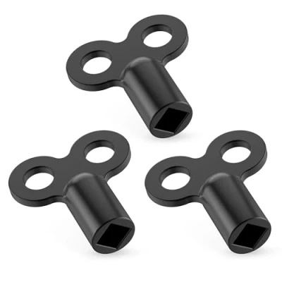 Imagen de RAVN HAMAN Juego de 3 llave para purgar radiadores negro Robusta purga aluminio muchos radiadores/calefactores Práctica radiador