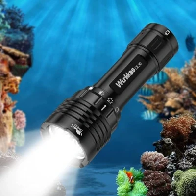 Imagen de Wurkkos DL30 Linterna de Buceo. Antorcha buceo 3600 Lúmenes. Resistencia al agua IPX8. Incluye LH351D LED Blanco Neutro (90 CRI) con 1 * 5000mAh potencia