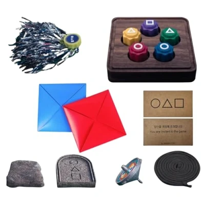 Imagen de Gonggi Juego Set, Coreano Familiar, Tradicional Jack Stone Pebbles de Atrapar Piedras Juguete para Entrenar la Coordinación Ojo Mano con Piedra