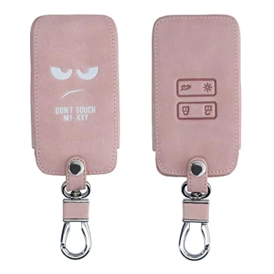 Imagen de kwmobile Funda Compatible con Renault Llave de Coche Smart Key 4 Botones (Solo Keyless Go) Cubierta Cuero sintético Case para Mando y Control Auto Don&#039;t Touch my