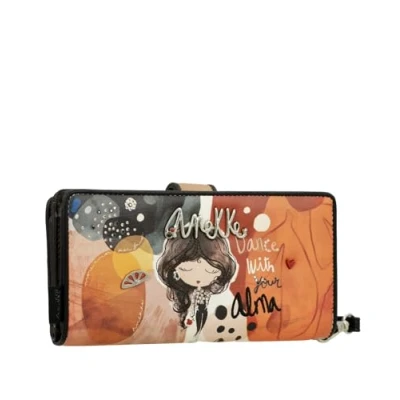 Imagen de Anekke Billetero Grande RFID Alma Espacio y Seguridad Bolsillos Internos Asa de Mano Medidas: 18x10x3 cm Complementos Mujer