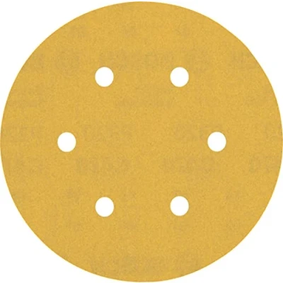 Imagen de Bosch Professional 5 x Lijas Expert C470 con 6 agujeros, para Madera dura, Pintura sobre madera, 150 mm, Grano 320, Accesorios Lijadora excéntrica