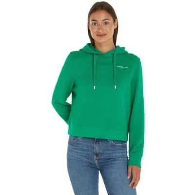Imagen de Tommy Hilfiger Mujer Sudadera Logo Hoodie con Capucha, Verde (Olympic Green), S
