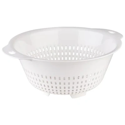 Imagen de APS 786 escurridor, escurridor de cocina con Ø 27,5 cm, altura 12 pasta, asas ergonómicas empotradas, blanco