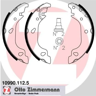 Imagen de ZIMMERMANN 10990.112.5 Zapatas de Freno 180 32 Foto correspondiente a la entrega FIAT: Punto II Hatchback