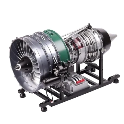 Imagen de TECHING Kits de motor turbofan doble carrete que funciona con montaje metal 1/10, eléctrico avión, modelo a reacción, regalo para adultos, más 1000 piezas DM119
