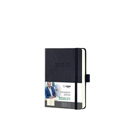 Imagen de SIGEL C2102 Agenda semanal 2020/2021, Conceptum, 18 meses, tapa dura, 10,8 x 15,1 cm, negro