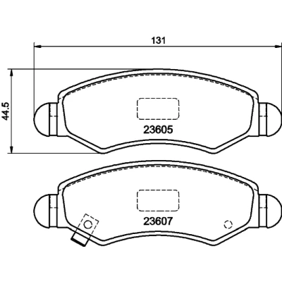Imagen de HELLA 8DB 355 011 691 Juego de pastillas freno con avisador acústico desgaste accesorios SUZUKI: Ignis 2, Wagon R+ II Hatchback, I