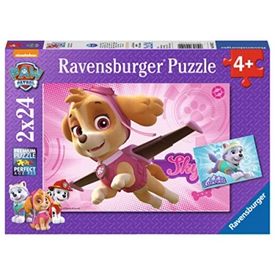 Imagen de Ravensburger Paw Patrol Puzzle 2 x 24, C (09152), multicolor, piezas