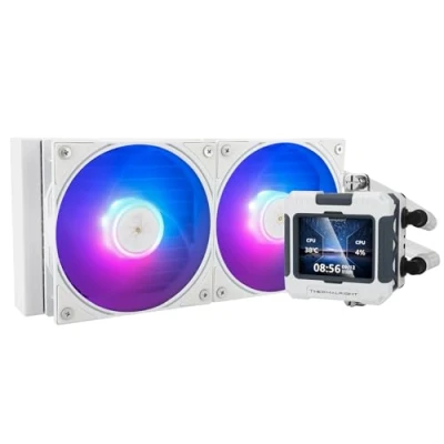 Imagen de Thermalright FW240 White ARGB CPU Water Cooler with 2 PWM Fans 2000RPM,IPS LCD Screen 320 * 240 Resolution,Liquid Cooler,CPU PC Aio for AMD:AM4/AM5/Intel LGA1700