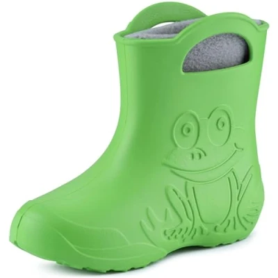 Imagen de Ladeheid Botas de Agua para niños en EVA Invierno Goma Infantiles con Forro removible Impermeables Calzado y niñas LA CA 03 (Verde/Gris, 22/23 EU)