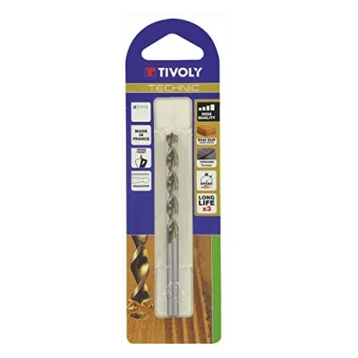 Imagen de TIVOLY 10864020300 Broca madera TECHNIC de 3 mm largo 61 profundidad corte 33 con mango cilíndrico