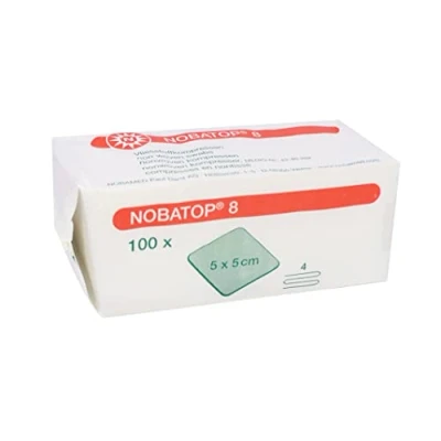 Imagen de NOBATOP 8 no estéril Compresas de tela tejida 4 capas 10.0 cm x (100 St.)