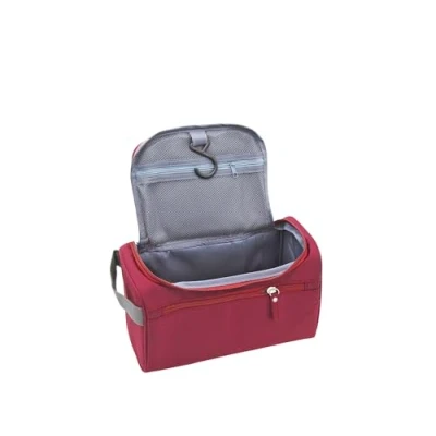 Imagen de ONEGenug neceser de Viaje para hombre y mujer, colgar, bolsa lavado niños niñas, rojo oscuro, negocios gran capacidad con manos