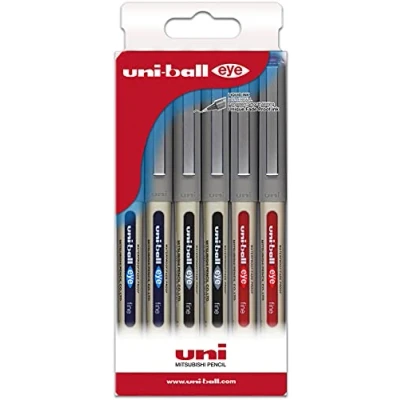 Imagen de Uni ball Estuche Rollers tinta líquida UB 157 colores básicos 6 uds