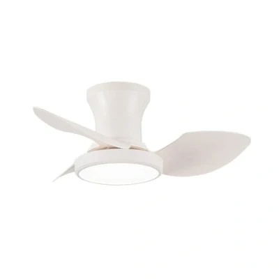 Imagen de wonderlamp Ventilador de techo pequeño LED Milfero Blanco 20W con modo luz noche y memoria encendido