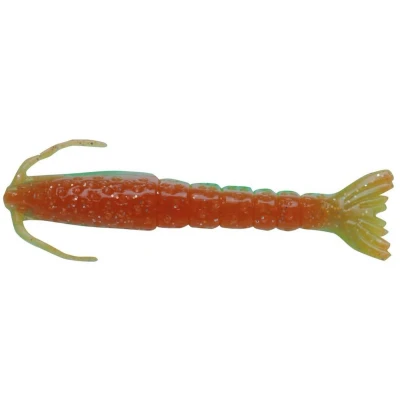 Imagen de Berkley Gulp! Saltwater Shrimp 4in Creature Bait (4 piezas) Nuclear Chicken Shads