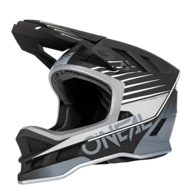 Imagen de O&#039;NEAL Casco de Ciclismo montaña Descenso MTB Aberturas ventilación para el Flujo Aire, Carcasa Exterior ABS Blade POLYACRYLITE Delta V.22 Adulto Negro Gris Talla XL