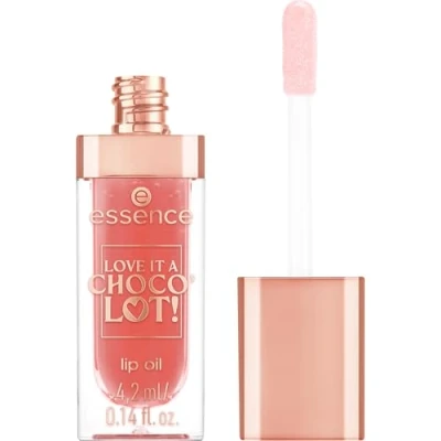 Imagen de Essence Cosmetics Aceite labial LOVE IT A CHOCO&#039; LOT, con grasas, brillante, 4.2 ml