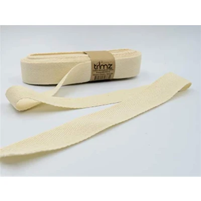 Imagen de Trimz Cinta de Espiga 100% algodón, Natural, 25mm x 5m, 5