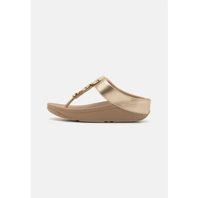 Imagen de Fitflop HALO BEAD Circle TOE POST Sandalias de dedo, Mujer, Talla: 37, Metallic/latte/beige Pu