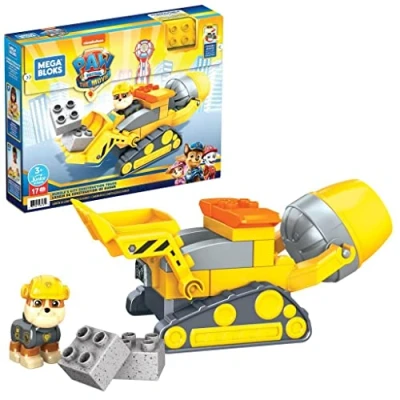 Imagen de MEGA Bloks La Patrulla Canina Camión de construcción Rubble Vehículo juguete bloques construcción, regalo para niños y niñas +1 año (Mattel GYH91)