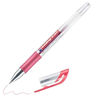 Imagen de Edding 2185 roller gel rojo 1 rotulador 0.7 mm bolígrafo de para escribir, colorear o decorar bullet journals mandalas