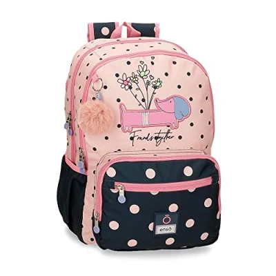 Imagen de Enso Friends Together Mochila Escolar Doble Compartimento Adaptable a Carro Rosa 32x44x17 cms Poliéster 23,94L