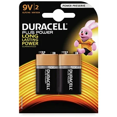 Imagen de Duracell Plus Power Alcalino 9V Pilas (Alcalino, Prismatic, 9V, Negro, Oro, Ampolla)