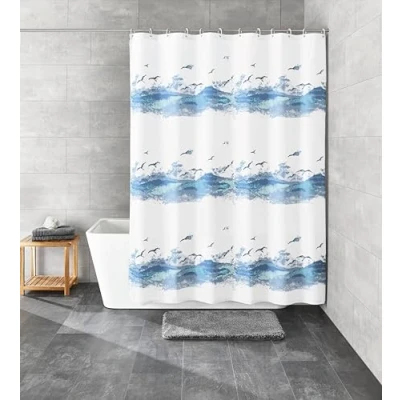 Imagen de Kleine Wolke 733 Cortina de Ducha, diseño del mar, Color Azul