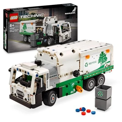Imagen de Lego Technic Camión de Residuos Mack LR Electric, Vehículo Eléctrico Juguete para el Reciclaje, Regalo Niños y Niñas 8 Años o Más, Contenedores Accesorios 42167