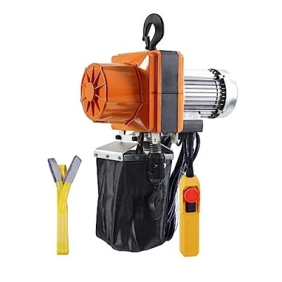 Imagen de VEVOR Polipasto Eléctrico de Cadena 1100W Capacidad Carga 998kg Altura Máxima Elevación 3m Grúa Puente Monofásico con G100 Control Remoto Cable para Garaje, Taller, Hotel