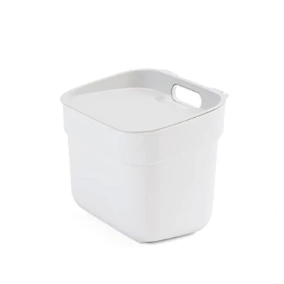 Imagen de CURVER Listo para coleccionar, 100% reciclado, 5 L, accesorios de cocina, reciclaje, tapa blanca y gris claro