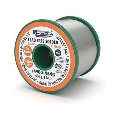 Imagen de MG Chemicals SAC305, 96.3% tin, 0.7% copper and 3% Silver, LEAD FREE, 0.81mm/0.032&quot; Dia.