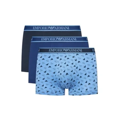 Imagen de Emporio Armani Core Logoband 3 Pack Boxer Boxers, MAR/ST AZZUR/INCHIOS, S de los Hombres