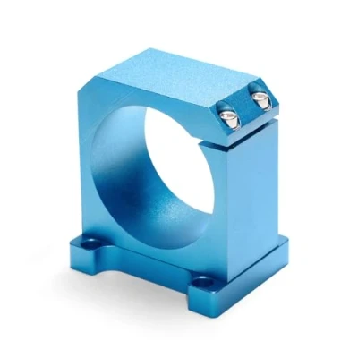Imagen de Genmitsu Soporte de husillo CNC aluminio 65 mm diámetro para máquina PROVerXL 4030, kits montaje eje Z, azul, 4030V2 ZC69