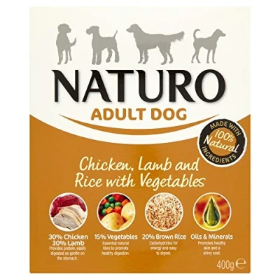 Imagen de Naturo Comida húmeda para Perros Pollo con Cordero y arroz