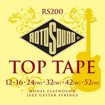 Imagen de Rotosound RS200 Jazz Monel Juego de cuerdas para guitarra, entorchado plano, 12 52