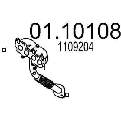 Imagen de MTS 01.10108 Tubo de escape 680 delante para silenciador intermedio FORD: Focus Mk1 Hatchback, Berlina, Familiar