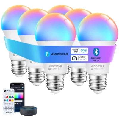 Imagen de Bluetooth Mesh A60 E27 12w 6 piezas