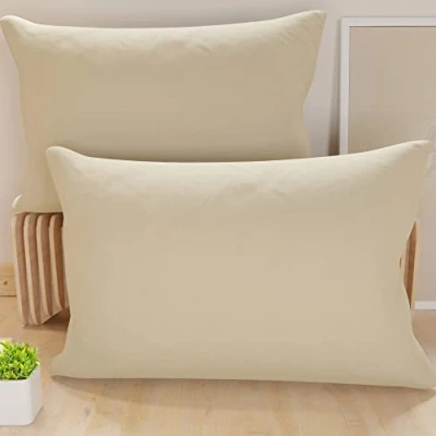 Imagen de PETTI ARTIGIANI ITALIANI Par de Fundas Almohada 80x40 cm, Pareja Funda Cojín Lisas Gris Topo, 100% Microfibra Hipoalergénica, Made in Italy