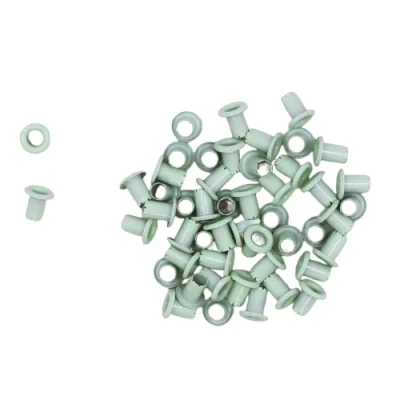 Imagen de Craftelier Pack de 50 Ojales Mini Ideales para Tarjetería, Scrapbooking y Manualidades Válidos Diversos Materiales Tamaño Aprox. Diámetro Interior 3 mm Exterior 5 Color Verde Menta