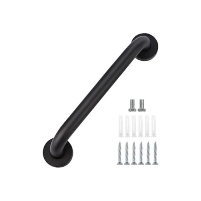 Imagen de YF Barra de Agarre para Ducha, 30 cm Baño Acero Inoxidable, Ducha Antideslizante Negra Asidero Soporte Equilibrio