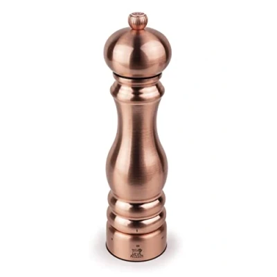 Imagen de PEUGEOT Paris Chef u&#039;Select Molinillo de sal 22 cm y roca incluida, acero inoxidable, 6 ajustes molienda predefinidos, fabricado en Francia, color cobre