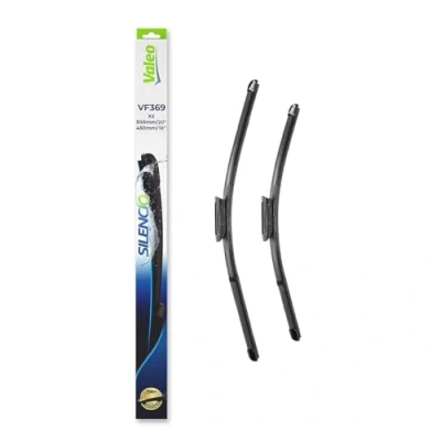 Imagen de Limpiaparabrisas Valeo Silencio X.trm, Flat Blade Set 574469 delante Sin marco Montaje en bayoneta RENAULT: CLIO 2