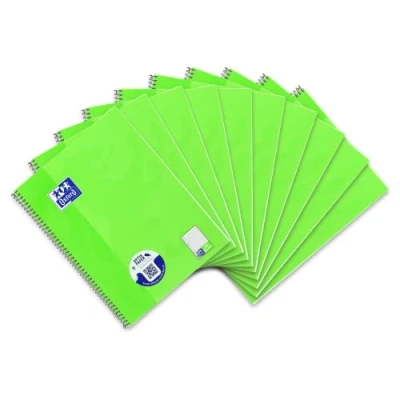 Imagen de Hamelin 384408027 Oxford Lote de cuadernos (10 unidades, A4, con espiral, lineado 9 mm, 80 páginas)
