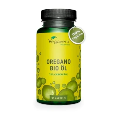 Imagen de Aceite de Orégano Vegavero® El ÚNICO ORGÁNICO Y VEGANO Antioxidante + Cándida Antiinflamatorio Natural Oregano Oil 70% Carvacrol 2,5% Timol Sin Aditivos