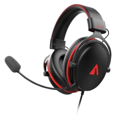 Imagen de Abysm Gaming Auriculares AG700 Pro 7.1, Cascos con Micrófono, Sonido Envolvente Virtual Surround Cancelación de Ruido pasiva, para PS5, Xbox Series, Nintendo Switch, Laptop, Mac, PC y Smartphone