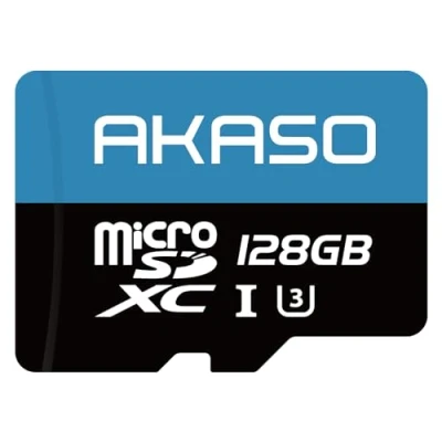 Imagen de AKASO Tarjeta de Memoria MicroSDXC, U3, 128 GB, Compatible con cámara Deportiva