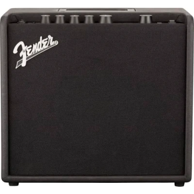 Imagen de Fender LT25 Amplificador de guitarra Tonos versátiles, 60 preajustes, 20 tipos amperios, 25 efectos, negro/plateado